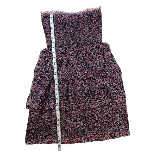 American Eagle Outfitters Ditsy Floral Tier Strapless Mini Dress - Picture 3 of 5
